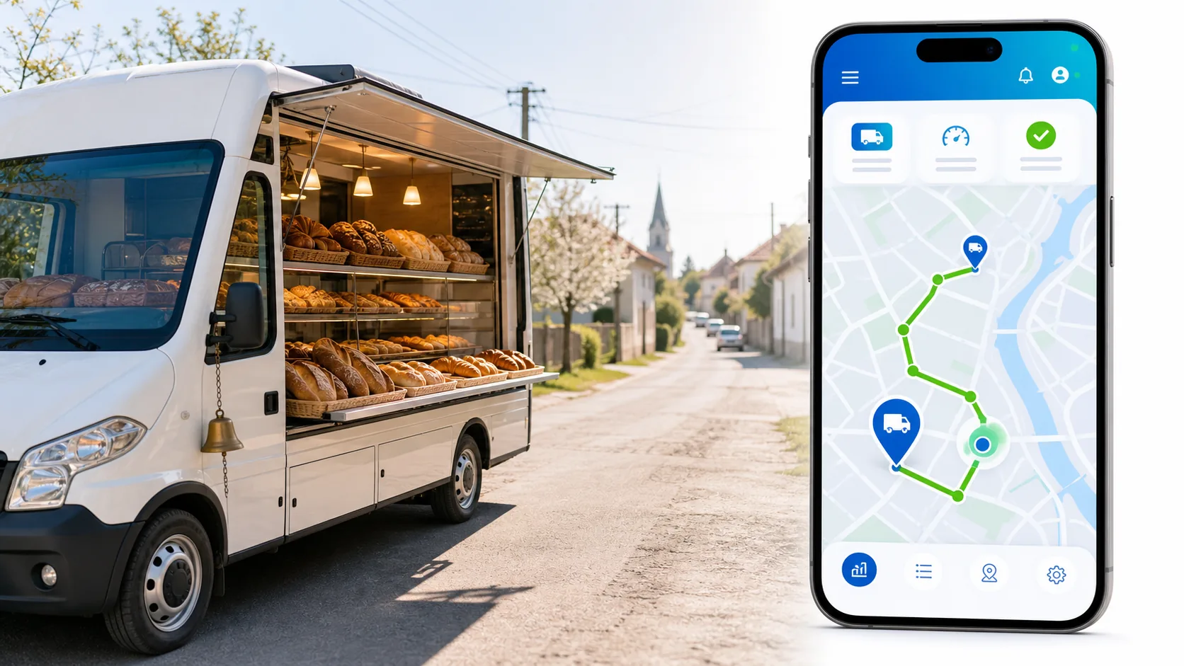 Kapuvári mozgóbolt és valós idejű követés mobilon