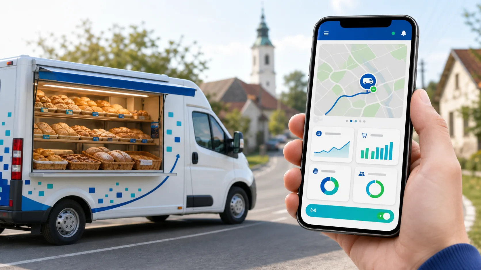 Mobil mozgóbolt alkalmazás helyszíni értékesítésnél