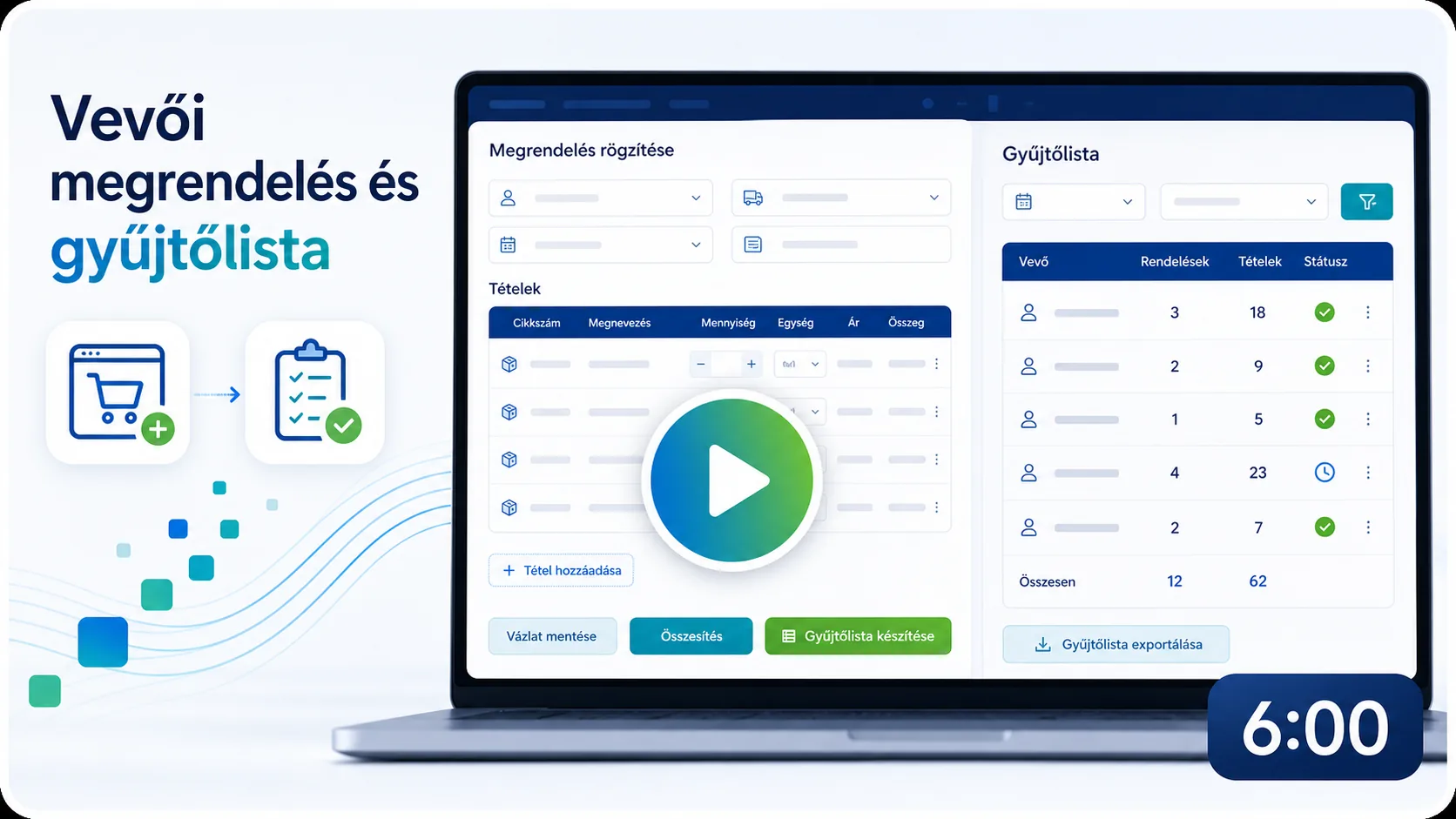 Megrendelések kezelése — oktató videó indexképe