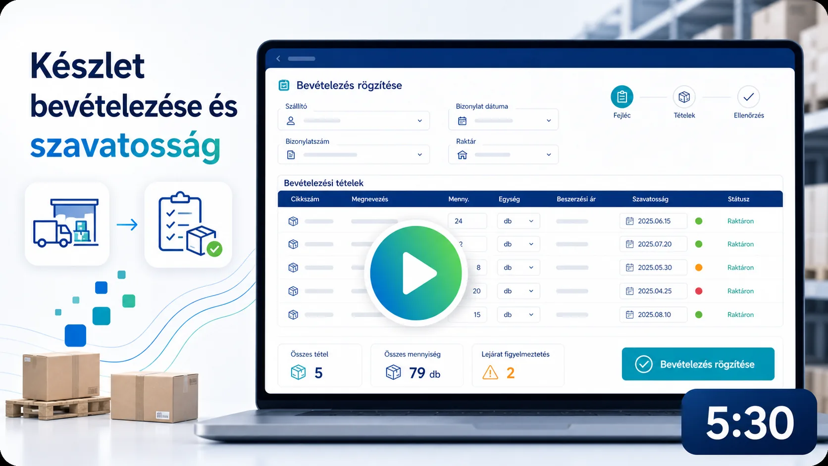 Új raktár, új pénztár létrehozása — oktató videó indexképe